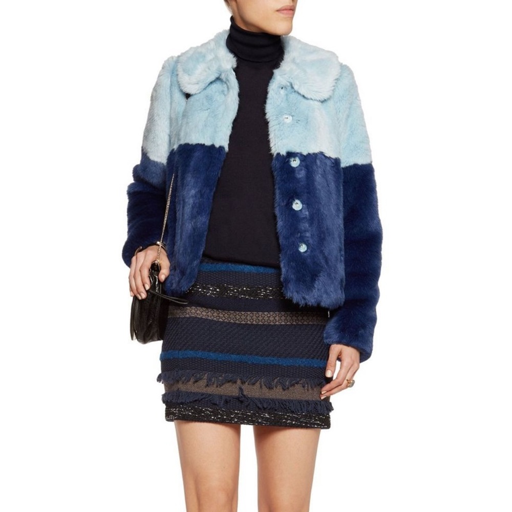 Alice + Olivia Damaris Faux Fur Jacket Copy
